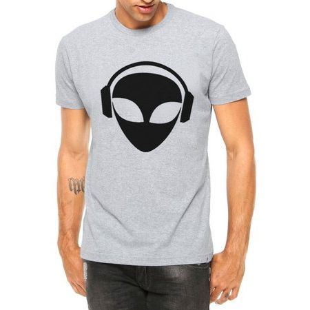 Camiseta Greys Alien Desenho Extra-terrestre 3d Masculina