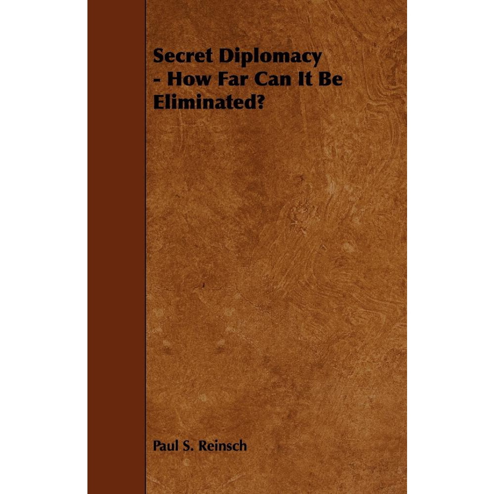 Secret Diplomacy - How Far Can It Be Eliminated? Em Promoção | Ofertas ...