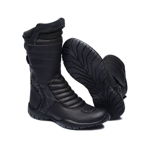 Bota Motociclista Em Couro Custom Grafite Lee Foot em Promo o na