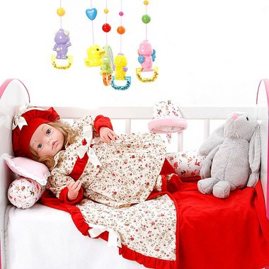 Boneca Bebe Reborn Yasmin Balone Vermelho Cegonha Reborn Dolls Mais 24  Acessórios 48cm - Chic Outlet - Economize com estilo!