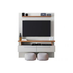 Menor preço em Painel Home Linea Brasil New Caju p/TV de 60 White/Noguei