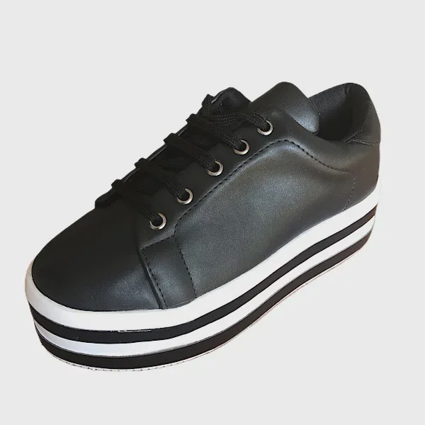 Tenis feminino flatform best sale preto