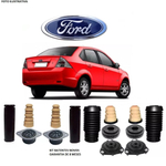 4 Kit Batente Amortecedor Dianteiro e Traseiro Fiesta Hatch Sedan 2003 a 2013