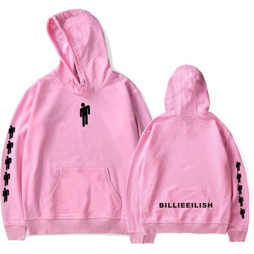 billie eilish moletom com capuz pink