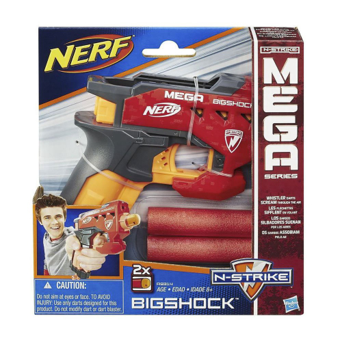 Lança Dardo Nerf Mega Big Shock Nerf Vermelho