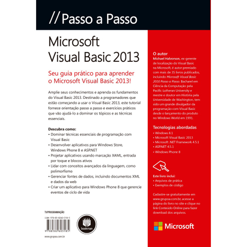 Livro - Microsoft Visual Basic 2013: Desenvolvedor No Shoptime