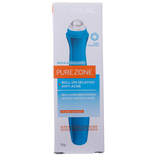 L'Oréal Paris Pure Zone - Roll-On Secativo para Acne 15ml em Promoção ...