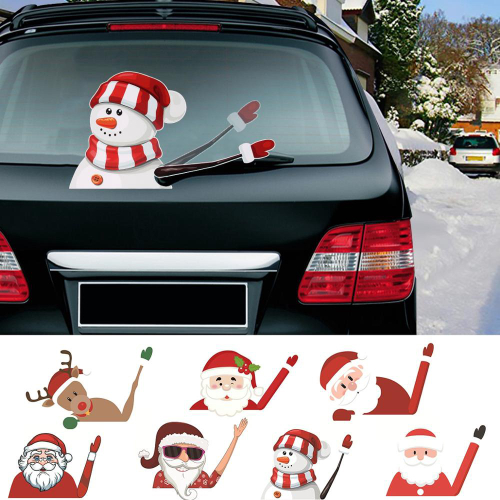Qifu Papai Noel boneco de neve adesivo de carro Decoração Feliz Natal para  Home 2019 presentes Ornamento do Xmas Navidad Feliz Ano Novo 2020 nas  americanas