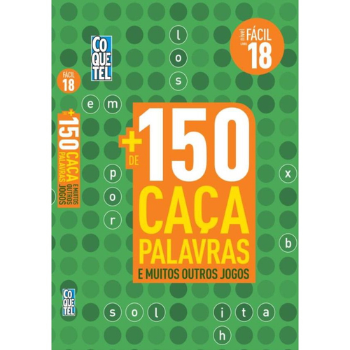 LIVRO COQUETEL MAIS 150 CAÇA PALAVRAS NÍVEL FÁCIL ED 26