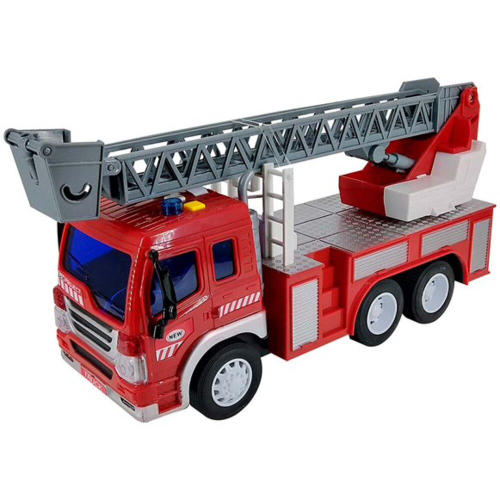 Brinquedo Caminhão Miniatura Bombeiros Resgate Vermelho A Fricção