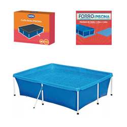 Kit Piscina Infantil 2000 Litros + Capa + Forro - Mor Menor preço em Kit Piscina Infantil 2000 Litros + Capa + Forro - Mor