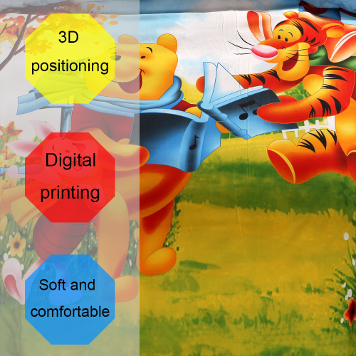 Disney Urso Crianças Cama Define dos desenhos animados capa de edredão capa do edredon fronha