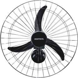 Ventilador de Parede 60cm Preto Bivolt Ventisol Menor preço em Ventilador de Parede 60cm Preto Bivolt Ventisol