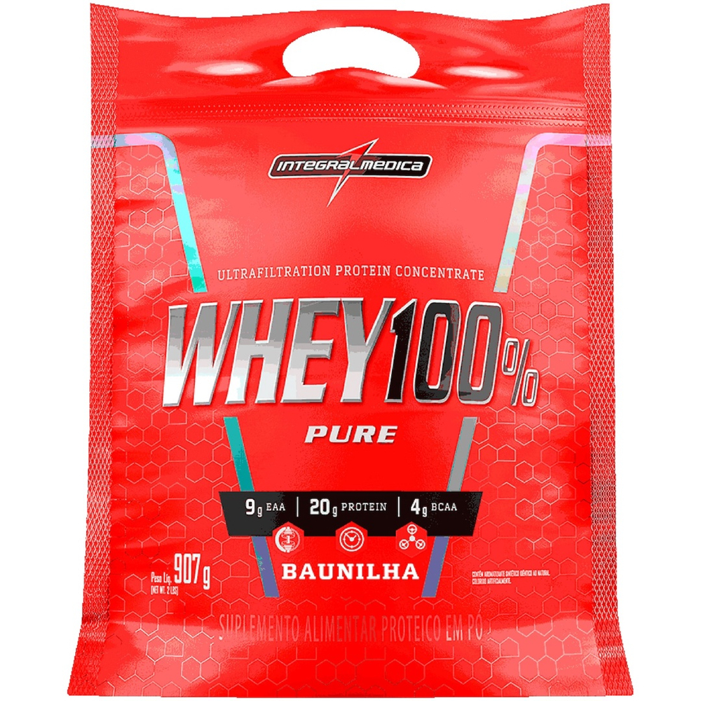 Whey Protein Integralmédica Baunilha 100 Pure 907g Submarino