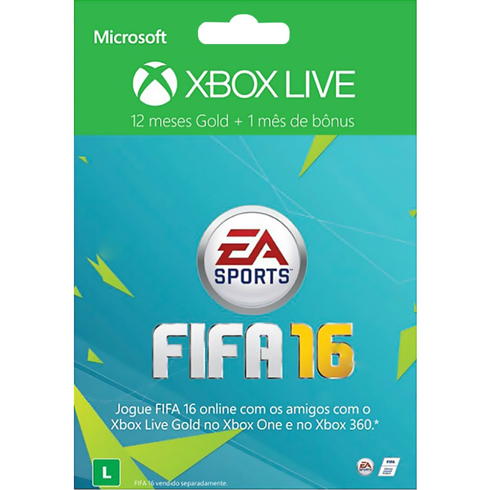 Xbox Live Gold 12 Meses FIFA 16 1 Mes de EA Access em Promocao na Americanas