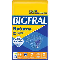 Fralda Geriátrica Bigfral Noturna Grande 7 Unidades é boa?