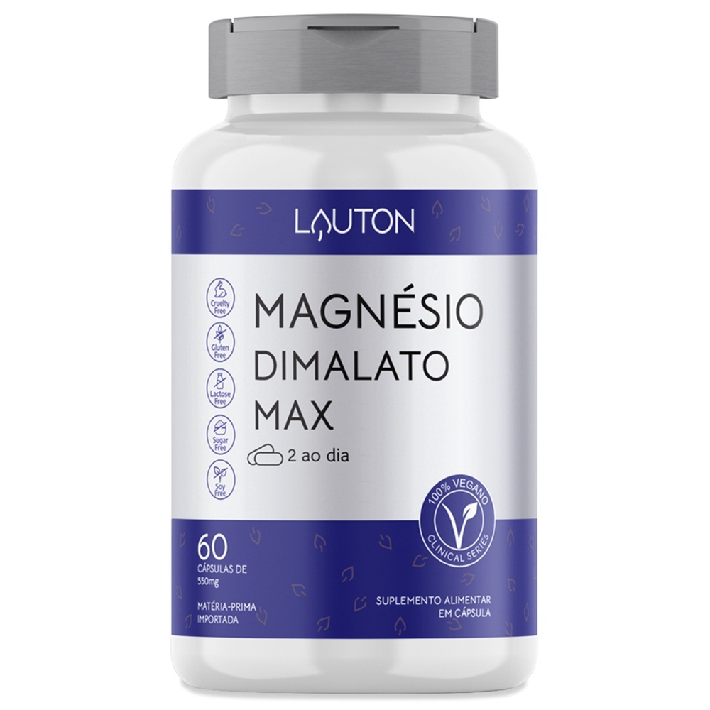 Magnésio Dimalato Max 260mg Lauton - 60 Cápsulas (vcaps) No Shoptime