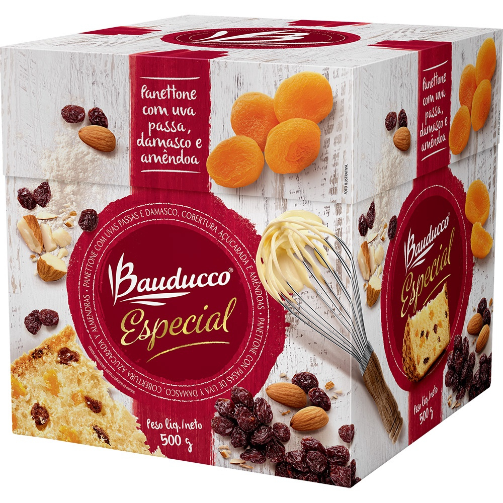 PANETTONE LIMÃO SICILIANO E PASSAS BAUDUCCO 500G