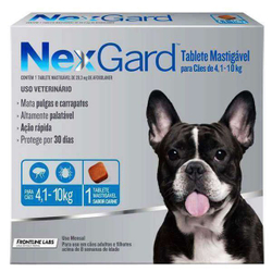 Nexgard 1 Comp 1,25gr - M (4,10 A 10 Kg) Menor preço em Nexgard 1 Comp 1,25gr - M (4,10 A 10 Kg)