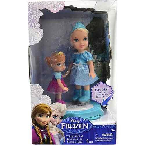 Boneca Frozen Elsa Patinação No Gelo Sunny Ice Skating Elsa