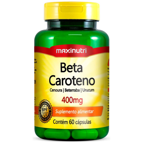 Beta Caroteno - 400mg - 60 Cápsulas - Maxinutri | Submarino