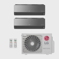 Ar-Condicionado Multi Split Inverter LG 18.000 BTUs (1x Evap hw Artcool 8.500 + 1x Evap hw Artcool 11.900) Quente/Frio 220V Menor preço em Ar-Condicionado Multi Split Inverter LG 18.000 BTUs (1x Evap hw Artcool 8.500 + 1x Evap hw Artcool 11.900) Quente/Frio 220V