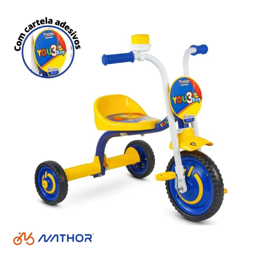 Triciclo infantil grande c/ empurrador 1-3 anos bandeirante velobaby em  Promoção na Americanas