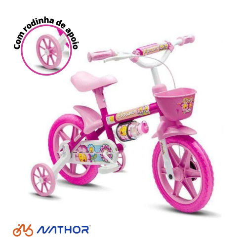 Bicicleta Caloi Barbie Aro 12 - Rosa+Azul