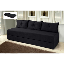 Sofá Cama Bicama Casal 3 Lugares Sofanete Suede Preto Menor preço em Sofá Cama Bicama Casal 3 Lugares Sofanete Suede Preto
