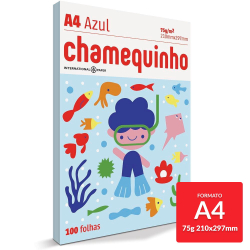 Papel Sulfite Chamequinho Azul 75g A4 21x29,7cm 100 fl Chamex é boa?
