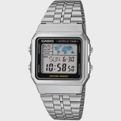 Relógio casio vintage unissex world time A500WA-1DF Menor preço em Relógio casio vintage unissex world time A500WA-1DF