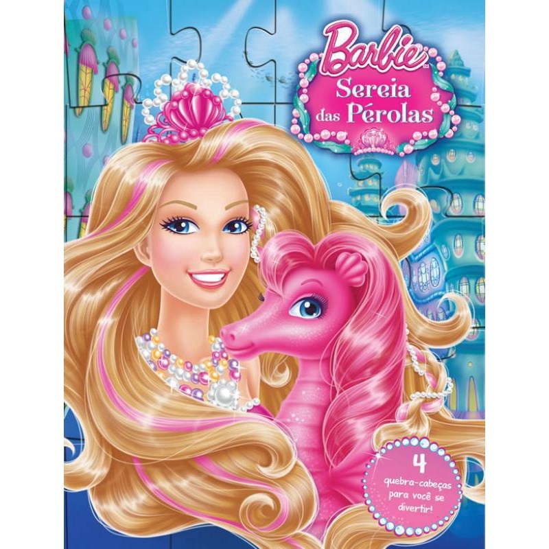 Livro Barbie - Sereia Das Perolas - Livro Quebra-Cabeca na