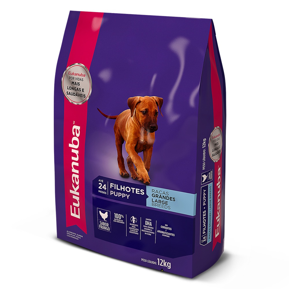 Racao Eukanuba Para Caes Filhotes de Racas Grandes 12kg em Promocao na Americanas