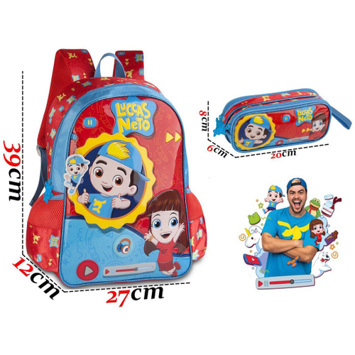 Kit Conjunto Mochila Escolar Infantil Luccas Neto Rodinhas Carrinho  Impermeável Alça De Costas Resistente Grande Vermelha Menino + Estojo Duplo  Clio na Americanas Empresas