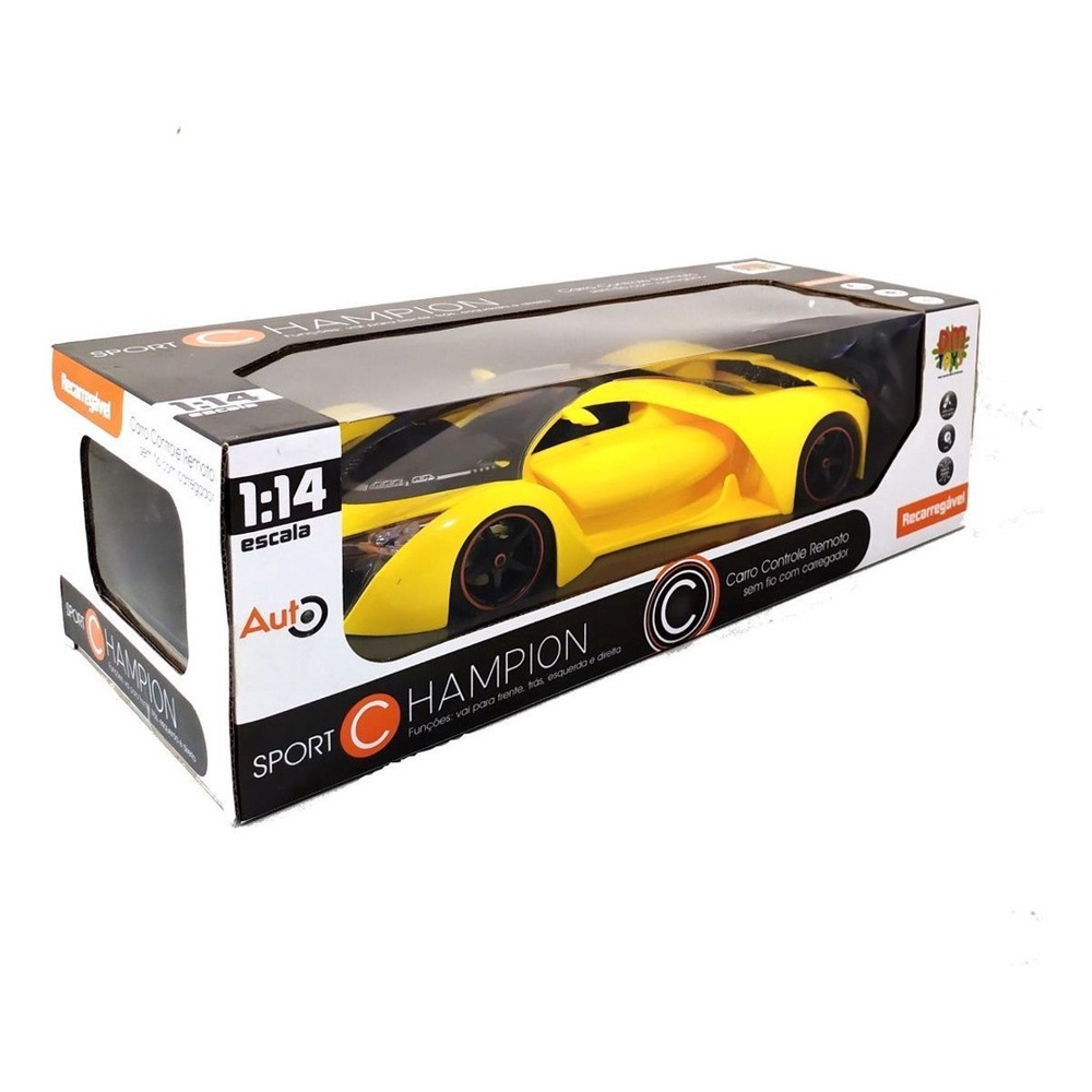 Carro controle remoto sem fio Racing 4 funções recarregável – DM Toys