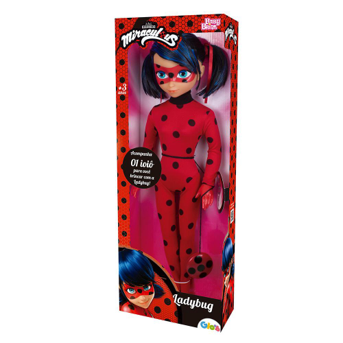 Kit Miraculous - Boneca Ladybug 45cm Musical + Maquiagem