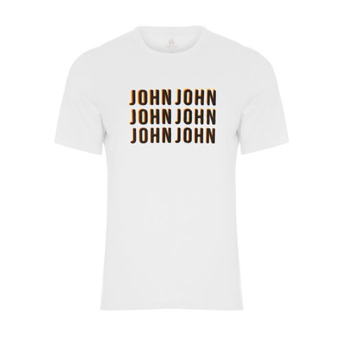 Camiseta John John Logo Branca - Faz a Boa!