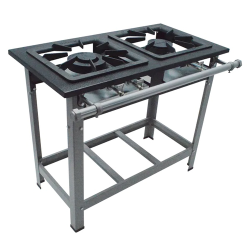Fogão 2 Bocas Metalmaq Stori Premium 40x40 B. Pressão P6,5 Cinza - M6