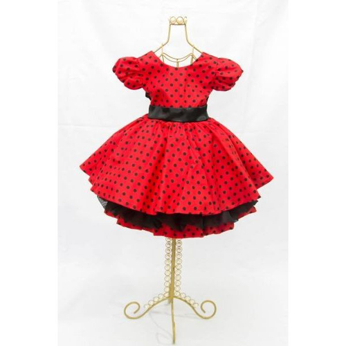 Vestido infantil best sale minnie vermelha luxo