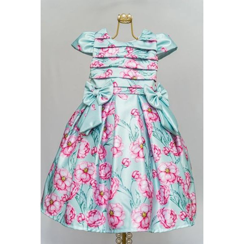 Vestidos infantil best sale de tecido florido