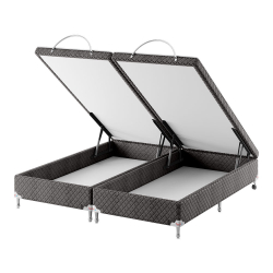 Base Box Baú Bipartido Queen Spubio Incofal 158x198x45cm Menor preço em Base Box Baú Bipartido Queen Spubio Incofal 158x198x45cm