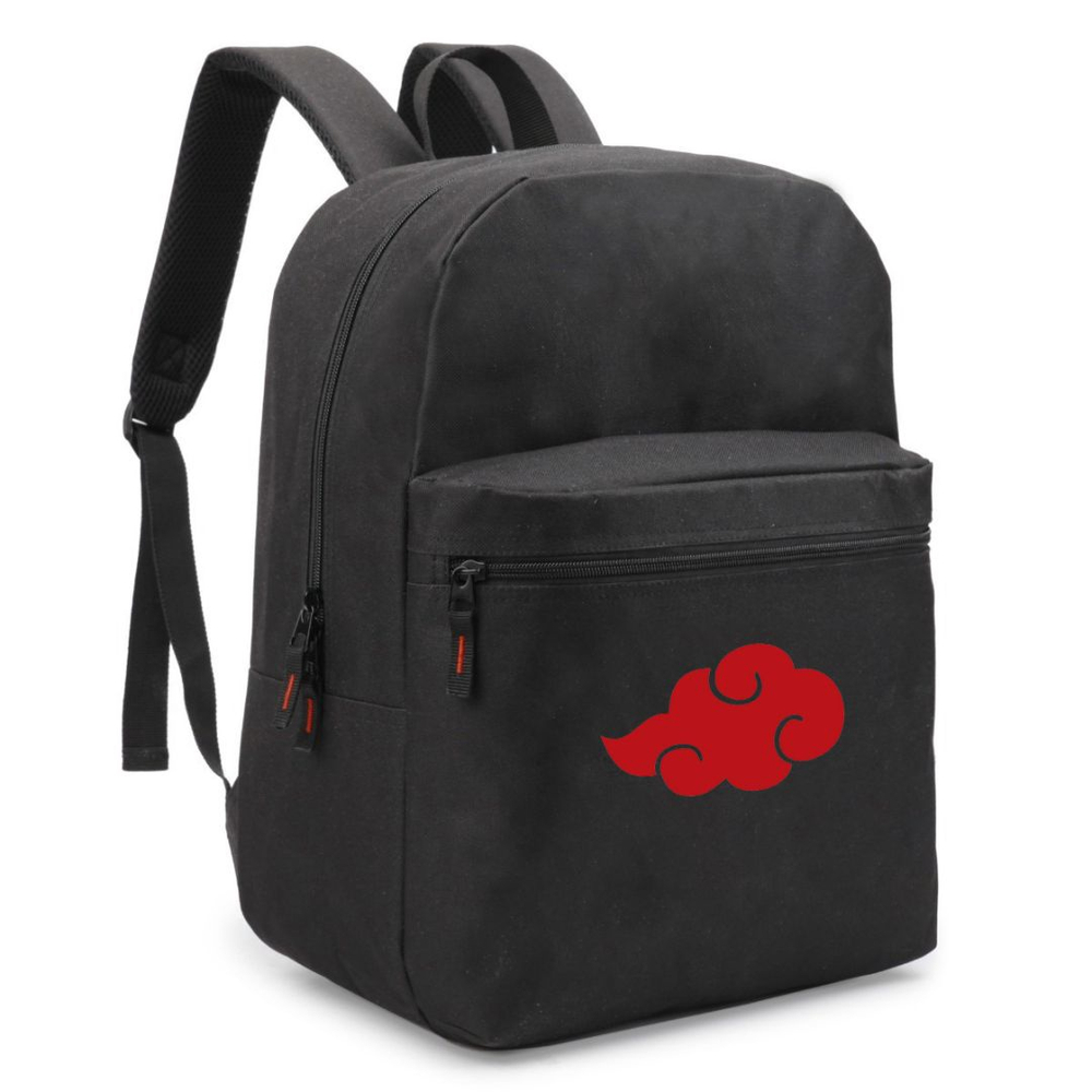 Mochila Escolar Bolsa Akatsuki Naruto Anime Preta Costas - Chic