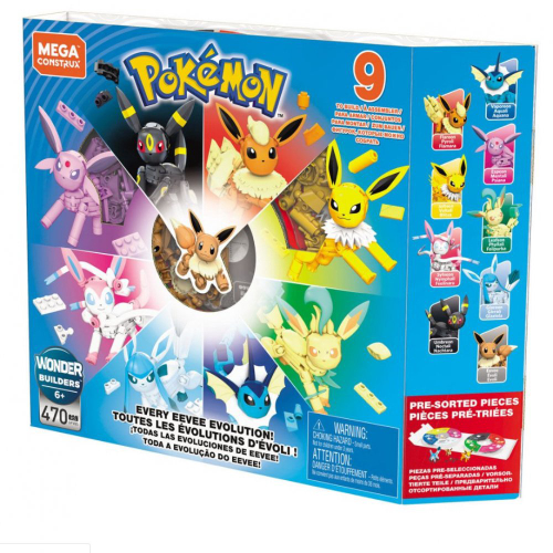 Blocos de Montar Pokémon Evolução Final de Eevee Mega Construx