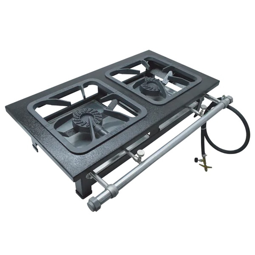 Fogão 2 Bocas Metalmaq Stori Premium 40x40 A. Pressão P6,5 304 Cinza - M2