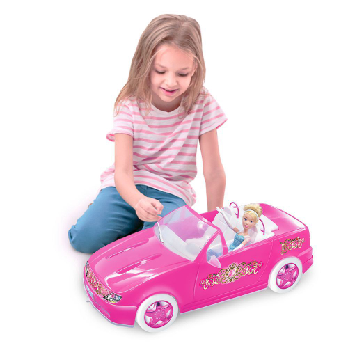 CARRO BARBIE CONVERSÍVEL ROSA MUITO BOM ESTADO COM TODOS OS ADESIVOS!