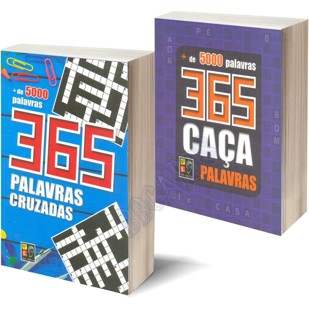 Livros de Passatempo Palavras Cruzadas e Caça Palavras em Promoção