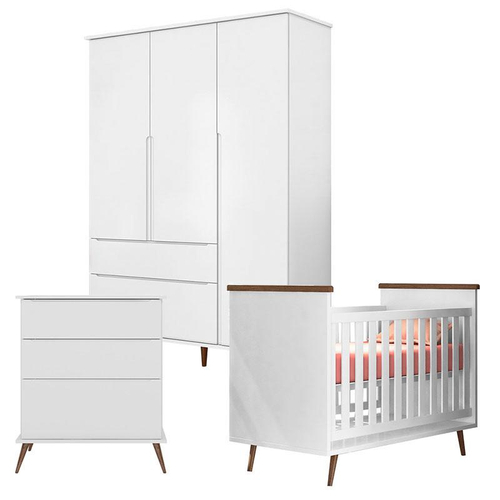 Quarto De Bebe Alice Com Comoda Gaveteiro Branco Acetinado Phoenix Baby Em Promocao Ofertas Na Americanas