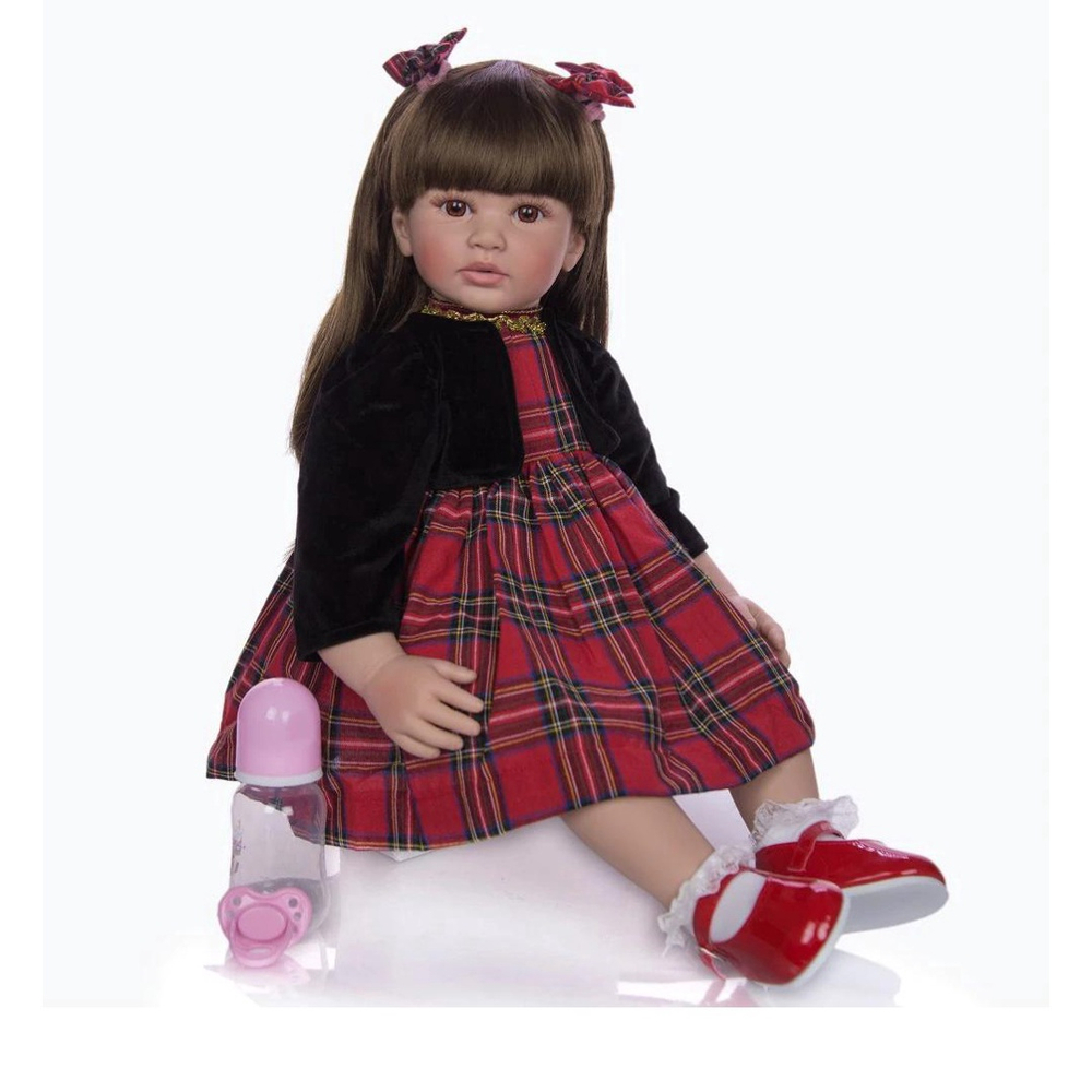 Boneca Bebe Reborn 60cm Princesa Vestido Menina Cabelo Longo Real em  Promoção na Americanas