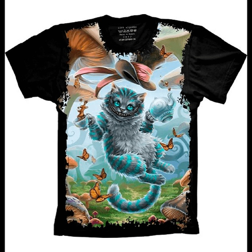 Camiseta gato cheshire sale