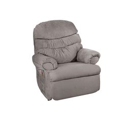 Poltrona Reclinável Barão Suede Liso Marrom Claro Menor preço em Poltrona Reclinável Barão Suede Liso Marrom Claro